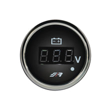 Load image into Gallery viewer, Manometro Voltmetro 52mm elettrico Chrome rim line