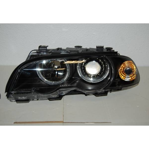 Fari Anteriori Angel Eyes BMW Serie 3 E46 '98 2P. Black