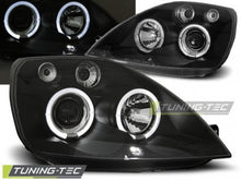 Carica l'immagine nel visualizzatore di Gallery, Fari Anteriori per FORD FIESTA MK6 05.02-08.05 ANGEL EYES Neri