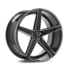 Cerchio in Lega 1AV ZX9 22x10.5 ET42 5x110 GLOSS BLACK & CHAMFERED