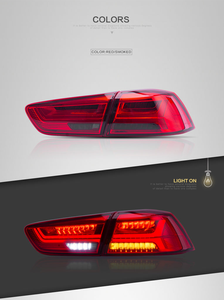 FARI POSTERIORI MITSUBISHI LANCER/EVO 10 X 2008-2017 Smoked Lens