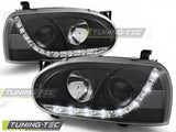 Fari Anteriori DAYLIGHT Neri per VW GOLF MK3 91-97