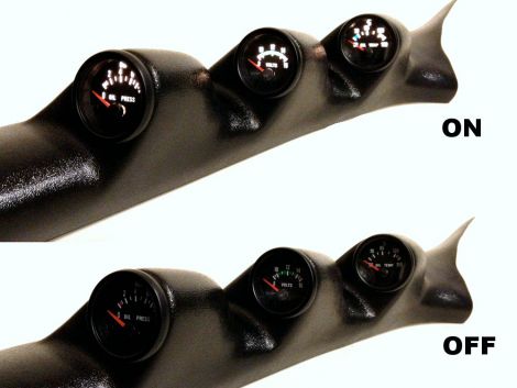 DFI Blackline Universal Manometro da 52mm- Pressione Olio (Bar)