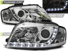 Carica l'immagine nel visualizzatore di Gallery, Fari Anteriori DAYLIGHT CHROME per AUDI A3 8P 05.03-03.08