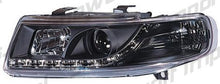 Carica l'immagine nel visualizzatore di Gallery, Seat Leon/Toledo 1M 99-05 Fari Anteriori R8 Style a LED Neri V1