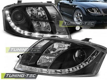 Carica l'immagine nel visualizzatore di Gallery, Fari Anteriori DAYLIGHT Neri per AUDI TT 8N 99-05