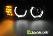 Carica l'immagine nel visualizzatore di Gallery, Fari Anteriori ANGEL EYES 3D Neri per BMW Serie 5 E39 09.95-06.03