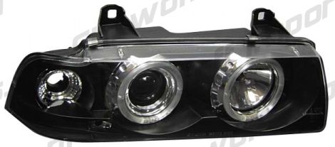 BMW Serie 3 E36 2D Fari Anteriori Angeleye Neri Unico Blocco