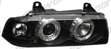 Carica l'immagine nel visualizzatore di Gallery, BMW Serie 3 E36 2D Fari Anteriori Angeleye Neri Unico Blocco