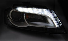 Carica l'immagine nel visualizzatore di Gallery, Fari Anteriori TRUE DRL Neri per AUDI A3 8P 08-12