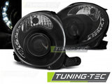 Fari Anteriori per FIAT 500 07-15 Neri LED