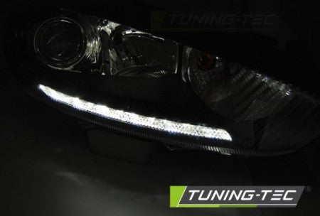 Fari Anteriori per FORD FIESTA MK7 13-16 LED DRL Neri
