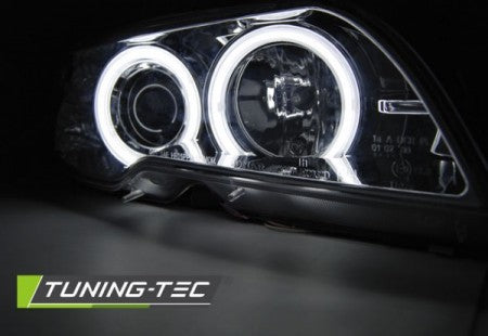 Fari Anteriori ANGEL EYES CCFL CHROME per BMW Serie 3 E46 04.03-06 COUPE CABRIO