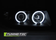 Carica l'immagine nel visualizzatore di Gallery, Fari Anteriori ANGEL EYES CCFL Neri per SEAT LEON 1M/ TOLEDO 04.99-08.04