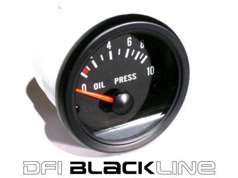 DFI Blackline Universal Manometro da 52mm- Pressione Olio (Bar)