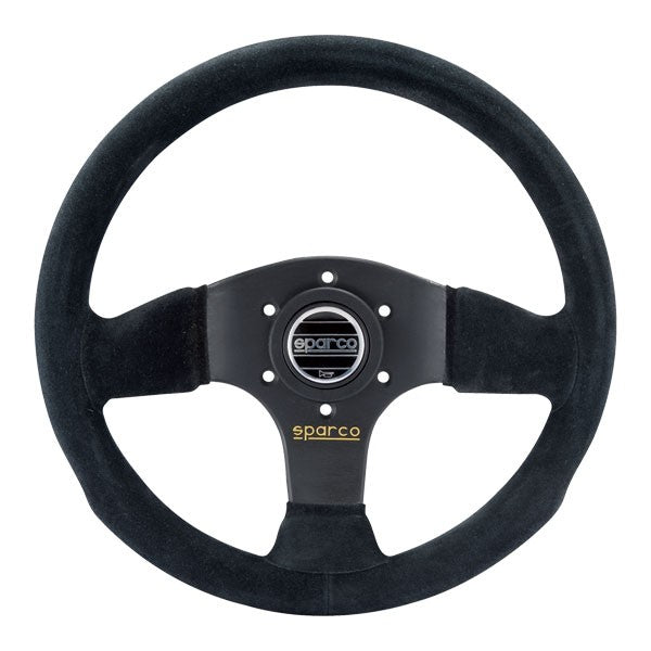 Sparco P300 Volante piatto Camoscio nero Raggi neri
