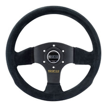 Carica l'immagine nel visualizzatore di Gallery, Sparco P300 Volante piatto Camoscio nero Raggi neri