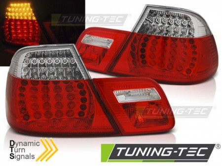 Fanali Posteriori LED Rossi Bianchi sequenziali per BMW Serie 3 E46 04.99-03.03 COUPE
