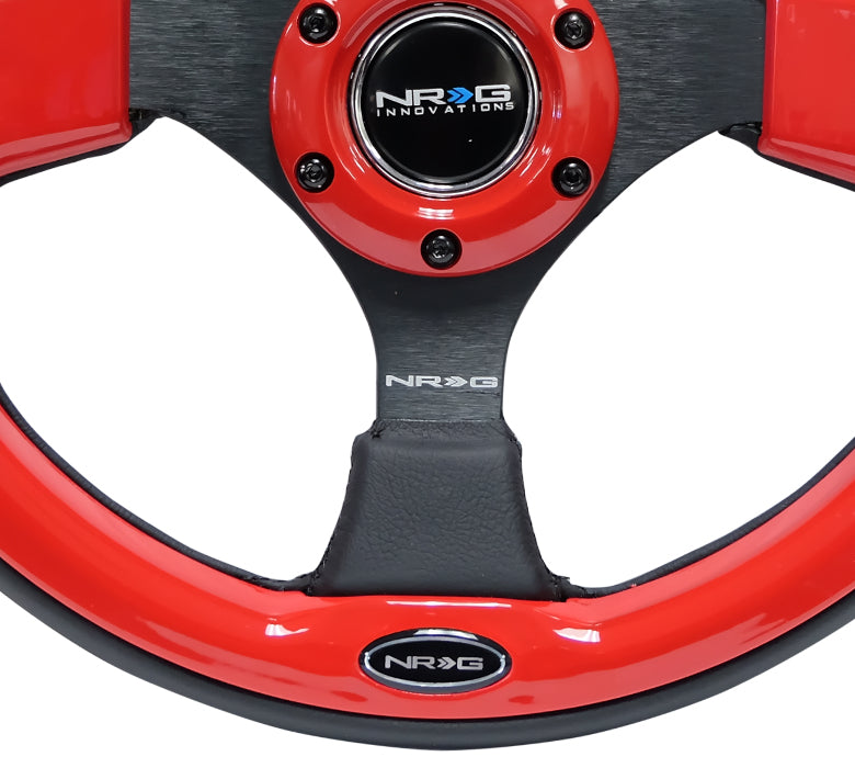 NRG Volante Pelle Black – Red