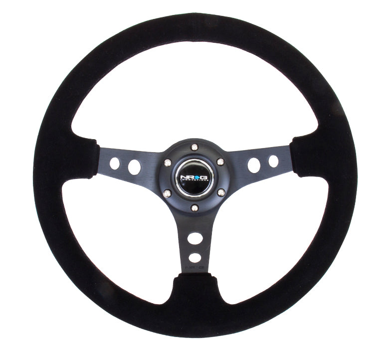 NRG Volante 76mm Pelle scamosciata Black