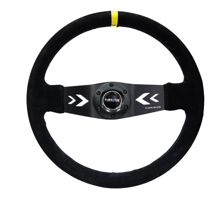 NRG Volante 76mm Pelle scamosciata Black