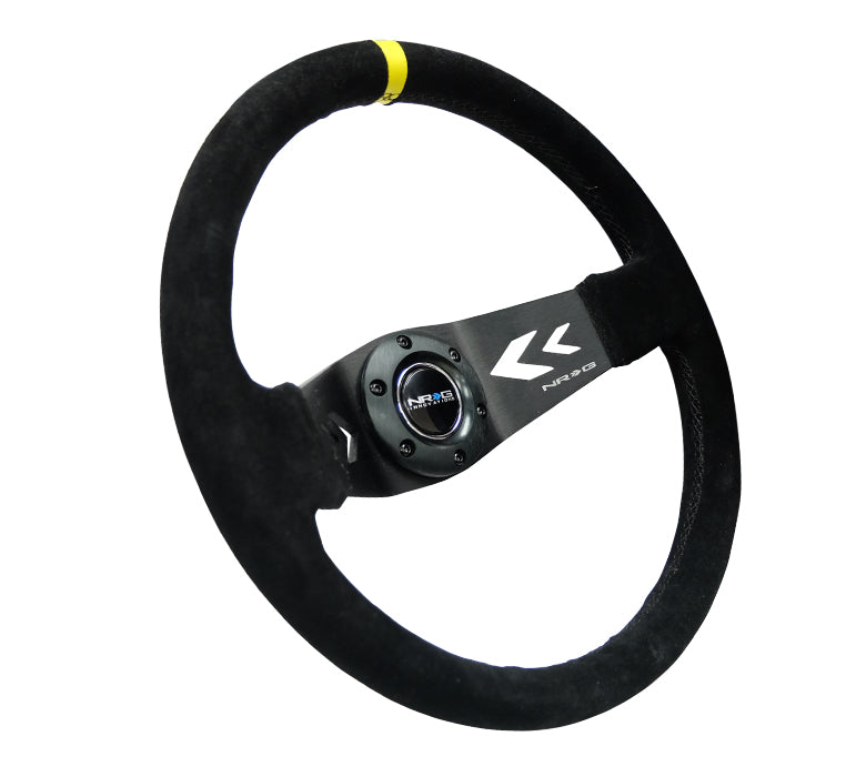 NRG Volante 76mm Pelle scamosciata Black
