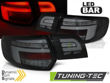 Carica l'immagine nel visualizzatore di Gallery, Fanali Posteriori LED BAR Neri sequenziali per AUDI A3 8P 5D 03-08
