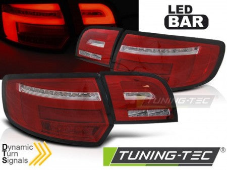 Fanali Posteriori LED BAR Rossi Bianchi sequenziali per AUDI A3 8P 5D 08-12