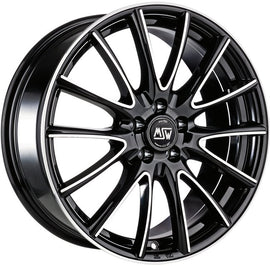 Cerchio in Lega MSW 86 17x7.5 ET36 5x110 GLOSS BLACK FULL POLISHED CERTIFICATO NAD
