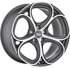 Cerchio in Lega MSW 82 MATT 18x8 ET40 5x110  GUN METAL FULL POLISHED (MGMFP) CERTIFICATO NAD