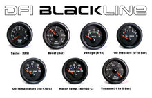 Load image into Gallery viewer, DFI Blackline Universal Manometro da 52mm- Pressione Olio (Bar)