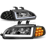 Fari Anteriori LED Interno Nero Honda Civic EG EJ
