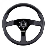 Sparco L505 Volante piatto Pelle nera Raggi neri