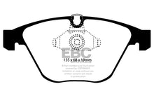 Load image into Gallery viewer, Pastiglie Freni EBC Ultimax Anteriore BMW Serie 5 (E60) 520 2.0 TD Cv 177 dal 2007 al 2010 Pinza ATE Diametro disco 324mm