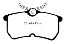 Carica l'immagine nel visualizzatore di Gallery, Pastiglie Freni Sportive EBC Verdi Posteriore FORD Fiesta (Mk6) 2.0 ST Cv 150 dal 2004 al 2008 Pinza Girling/TRW Diametro disco 253mm
