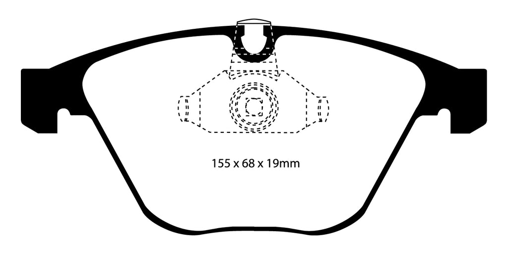 Pastiglie Freni Sportive EBC Verdi Anteriore BMW Serie 5 (E60) 520 2.0 TD Cv 177 dal 2007 al 2010 Pinza ATE Diametro disco 324mm