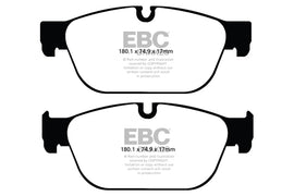 Pastiglie Freni Sportive EBC Gialle Anteriore CITROEN C5 3.0 TD Cv  dal 2009 al 2018 Pinza ATE Diametro disco 340mm
