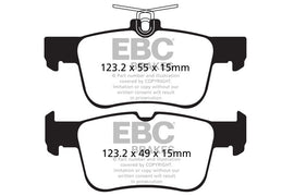 Pastiglie Freni Sportive EBC Gialle Posteriore FORD Mondeo Estate (Mk5) 1.0 Turbo Cv 125 dal 2014 al 2022 Pinza ATE Diametro disco 316mm