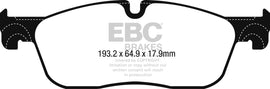 Pastiglie Freni Sportive EBC Gialle Anteriore JAGUAR F-Pace 2.0 TD Cv 163 dal 2017 al 2022 Pinza ATE Diametro disco 325mm