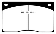Carica l'immagine nel visualizzatore di Gallery, Pastiglie Freni Sportive EBC Gialle Anteriore JAGUAR XJ12 5.3 Cv  dal 1973 al 1993 Pinza Girling/TRW Diametro disco 284mm