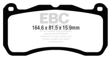 Carica l'immagine nel visualizzatore di Gallery, Pastiglie Freni Sportive EBC Gialle Anteriore FORD Mustang (5th Generation) Shelby 5.8 Supercharged (GT500) Cv 662 dal 2013 al 2014 Pinza Brembo Diametro disco 380mm