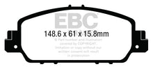 Carica l'immagine nel visualizzatore di Gallery, Pastiglie Freni Sportive EBC Gialle Anteriore HONDA HR-V RU 1.5 Cv  dal 2015 al 2021 Pinza  Diametro disco 293mm