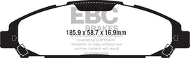 Pastiglie Freni Sportive EBC Gialle Anteriore FORD Mustang (6th Generation) 3.7 Cv 300 dal 2015 al 2017 Pinza  Diametro disco 320mm