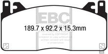 Carica l'immagine nel visualizzatore di Gallery, Pastiglie Freni Sportive EBC Gialle Anteriore FORD Mustang (6th Generation) Shelby 5.2 (GT350) Cv 533 dal 2016 al 2020 Pinza  Diametro disco 394mm