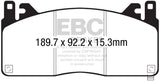 Pastiglie Freni Sportive EBC Gialle Anteriore FORD Mustang (6th Generation) Shelby 5.2 (GT350) Cv 533 dal 2016 al 2020 Pinza  Diametro disco 394mm