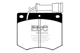 Pastiglie Freni EBC Ultimax Anteriore FORD Granada Mk2 Estate 2 Cv  dal 1981 al 1985 Pinza Girling/TRW Diametro disco 262mm