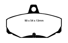 Carica l'immagine nel visualizzatore di Gallery, Pastiglie Freni Sportive EBC Gialle Posteriore FORD Escort (Mk5) 2.0 Turbo RS Cosworth Cv 220 dal 1992 al 1995 Pinza Girling/TRW Diametro disco 273mm