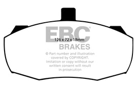 Pastiglie Freni EBC Ultimax Anteriore LAND ROVER 110/130 2.3 Cv  dal 1983 al 1985 Pinza Lockheed Diametro disco 298mm