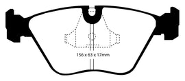 Pastiglie Freni Sportive EBC Gialle Anteriore JAGUAR XJ12 6.0 Cv  dal 1994 al 1997 Pinza ATE Diametro disco 291mm