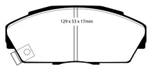 Carica l'immagine nel visualizzatore di Gallery, Pastiglie Freni Sportive EBC Gialle Anteriore HONDA Accord Aerodeck CA5 2 Cv  dal 1989 al 1990 Pinza Akebono Diametro disco 262mm